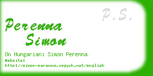 perenna simon business card